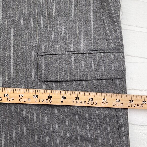 Ralph Lauren Blazer Men 46R Gray White Tan Pinstripe Cashmere Wool Jacket - Picture 12 of 16